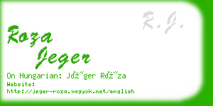 roza jeger business card